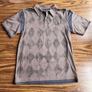 Vintage XG Argyle Graphic Polo Shirt